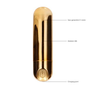 10 speed Rechargeable Bullet Gold-Katys Boutique