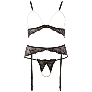 Abierta Fina Pearl Bra Suspender And String-Katys Boutique