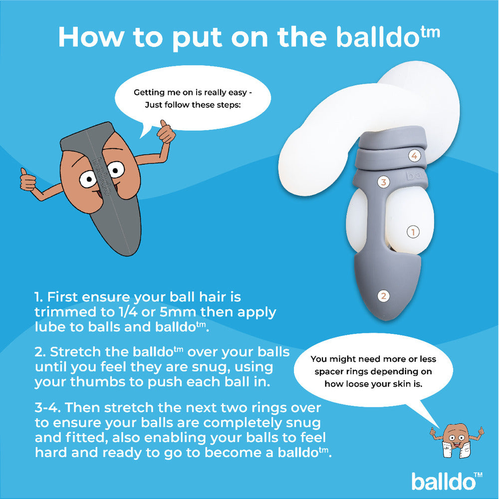 Balldo The Worlds First Ball Dildo Steel Grey-Katys Boutique