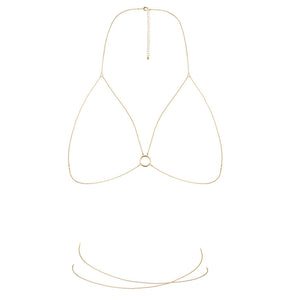 Bijoux Indiscrets Magnifique Bra Chain Gold-Katys Boutique