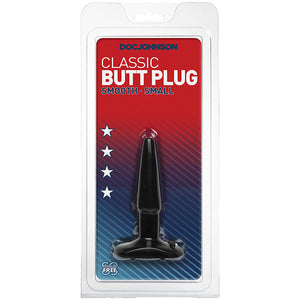 Classic Smooth Butt Plug Small Black-Katys Boutique