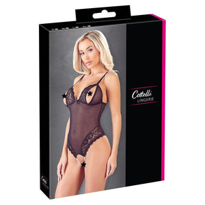 Cottelli Crotchless Peek a Boo Body-Katys Boutique