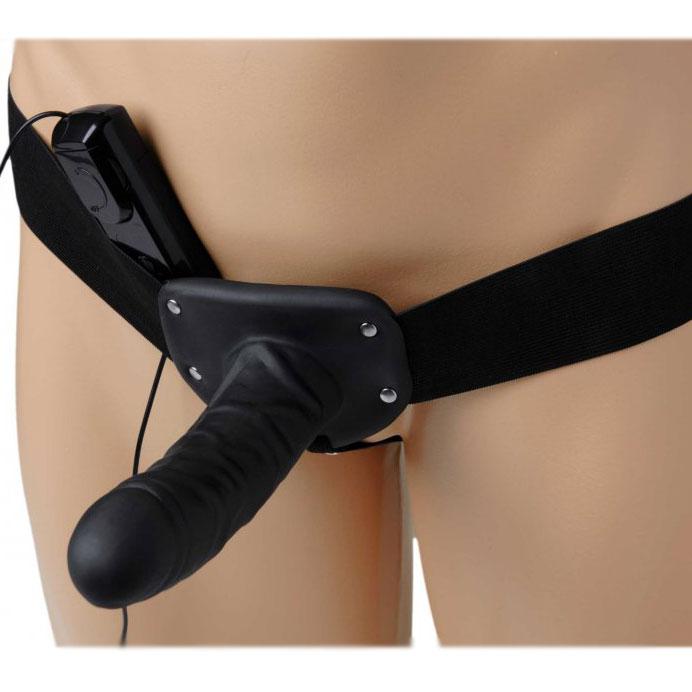 Deluxe Vibro Erection Assist Hollow Silicone Strap On-Katys Boutique