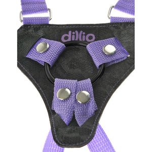 Dillio Strap On Suspender Harness With Silicone 7 Inch Purple Do-Katys Boutique