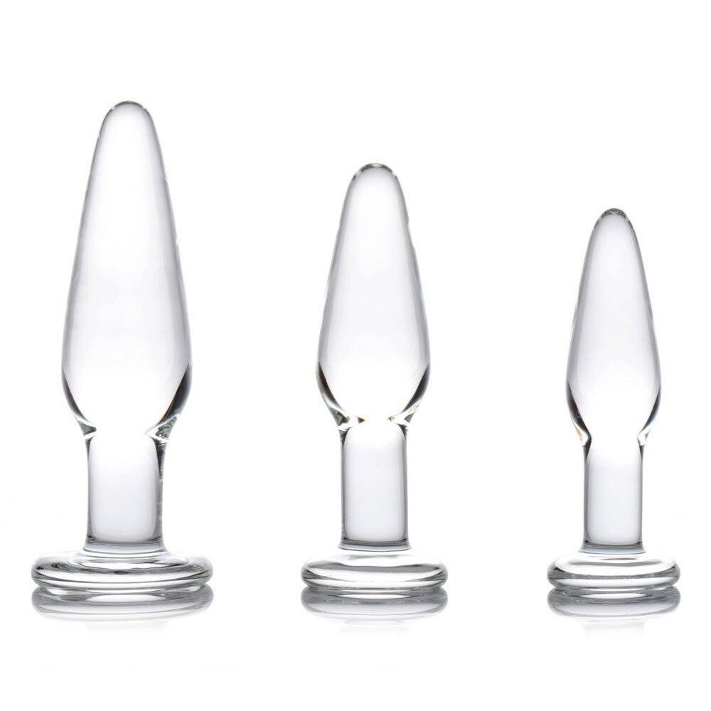 Dosha 3 Piece Glass Anal Plug Kit-Katys Boutique