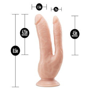 Dr. Skin Dual 8 Inch Dual Penetrating Dildo With Suction Cup-Katys Boutique