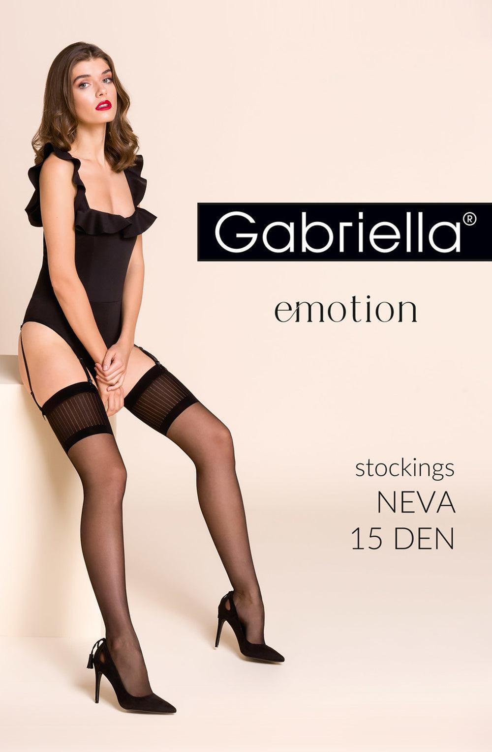 Gabriella Calze Neva 256 Black Stockings-Katys Boutique