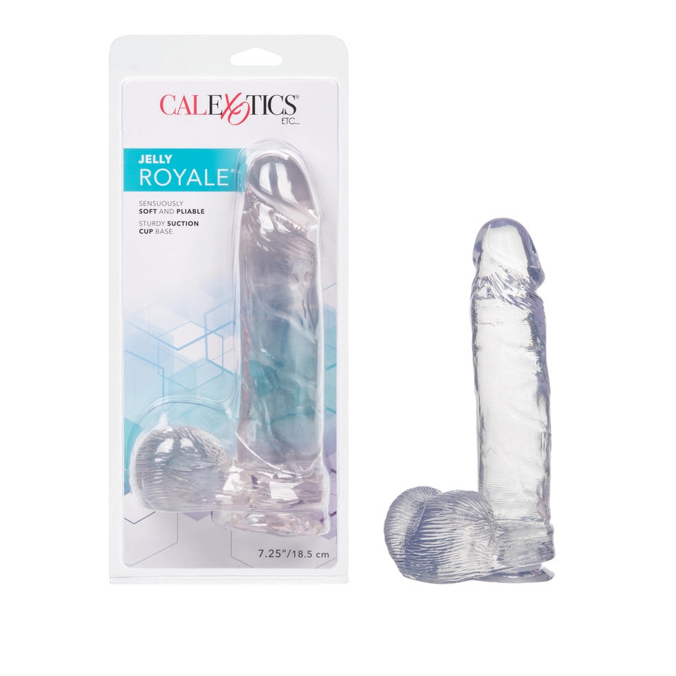 Jelly Royale 7.25 Inch Dong Clear-Katys Boutique