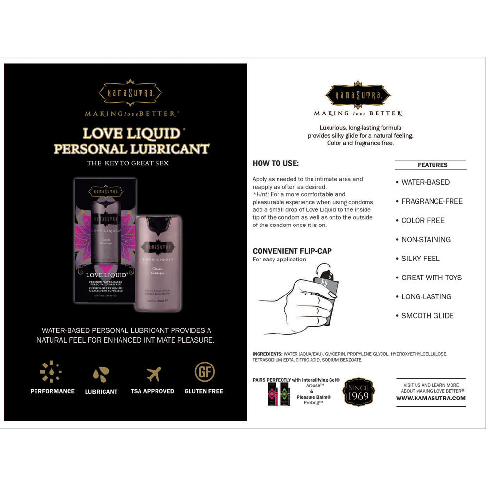 Kama Sutra Love Liquid Lubricant 100ml-Katys Boutique