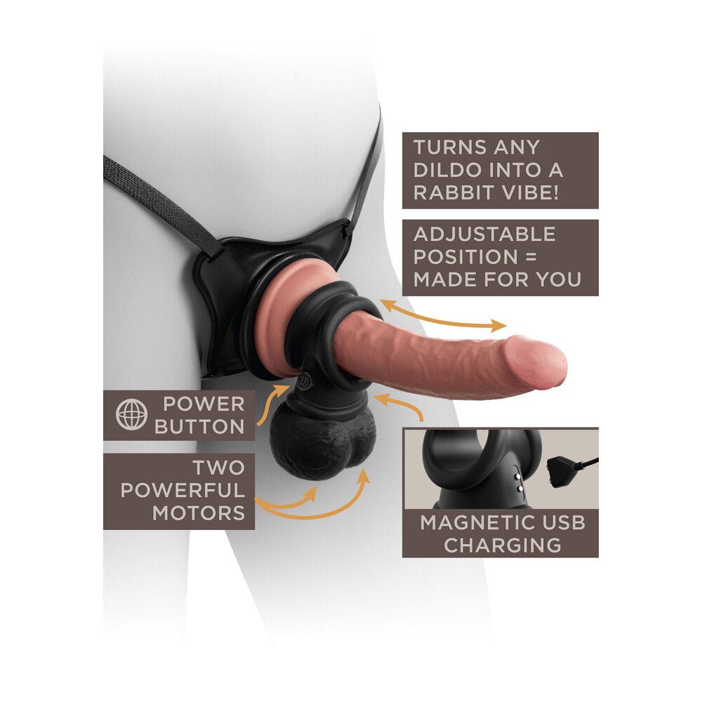 King Cock The Crown Jewels Weighted Swinging Vibrating Balls-Katys Boutique