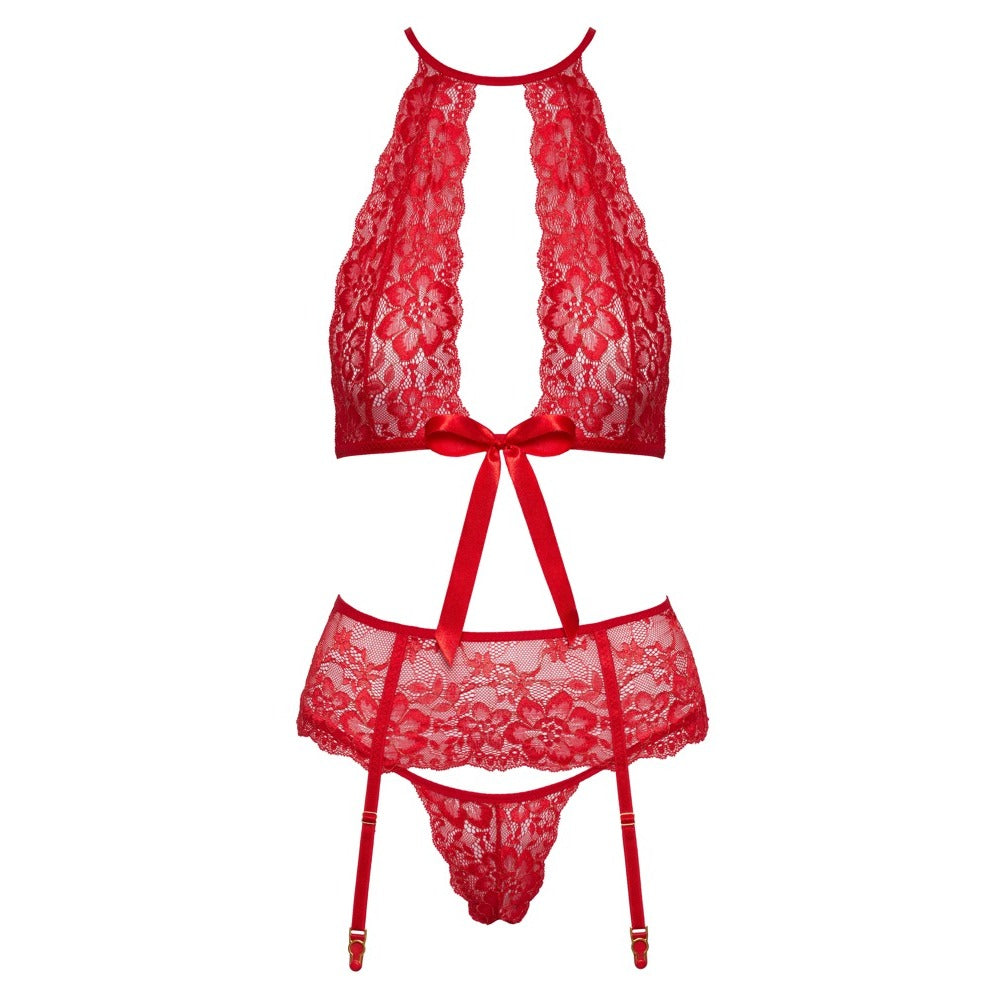 Kissable Halterneck Set Red-Katys Boutique