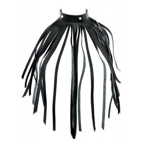 Leather Fringe Necklace Collar-Katys Boutique