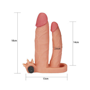 Lovetoy 1 Inch Vibrating Double Pleasure Extender-Katys Boutique