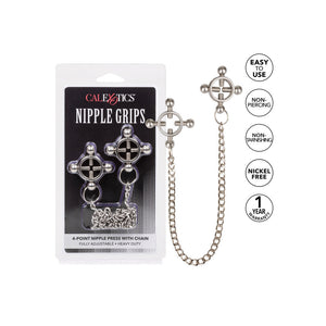 Nipple Grips 4 Point Nipple Press With Chain-Katys Boutique