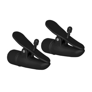 Nipplettes Vibrating Black Nipple Clamps-Katys Boutique