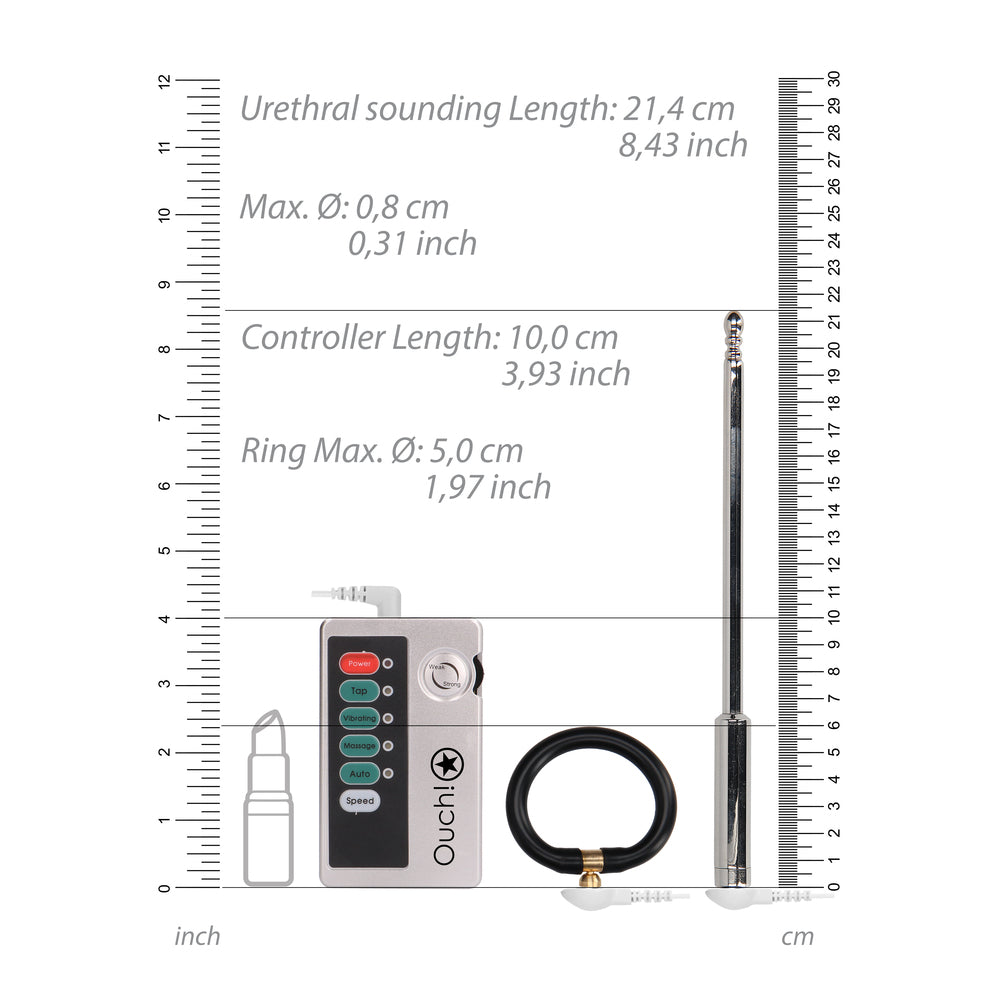 Ouch E Stimulation Urethral Sounding Set-Katys Boutique