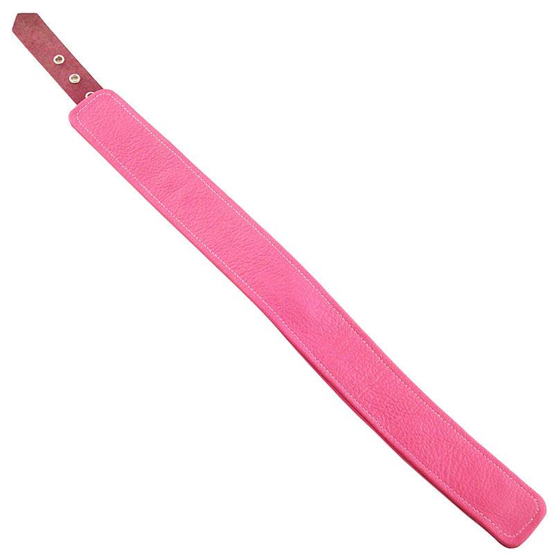 Rouge Garments Plain Pink Leather Collar-Katys Boutique