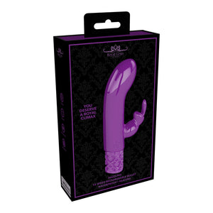 Royal Gems Dazzling Rechargeable Rabbit Bullet Purple-Katys Boutique