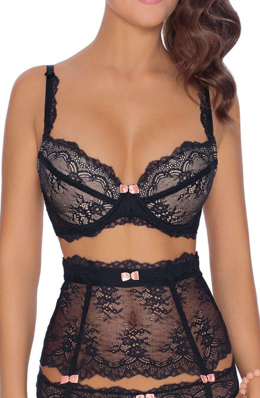 Roza Ambre Push Up Bra Black-Katys Boutique