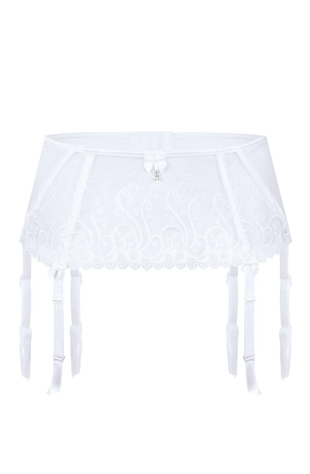 Roza Anuk Suspender Belt White-Katys Boutique