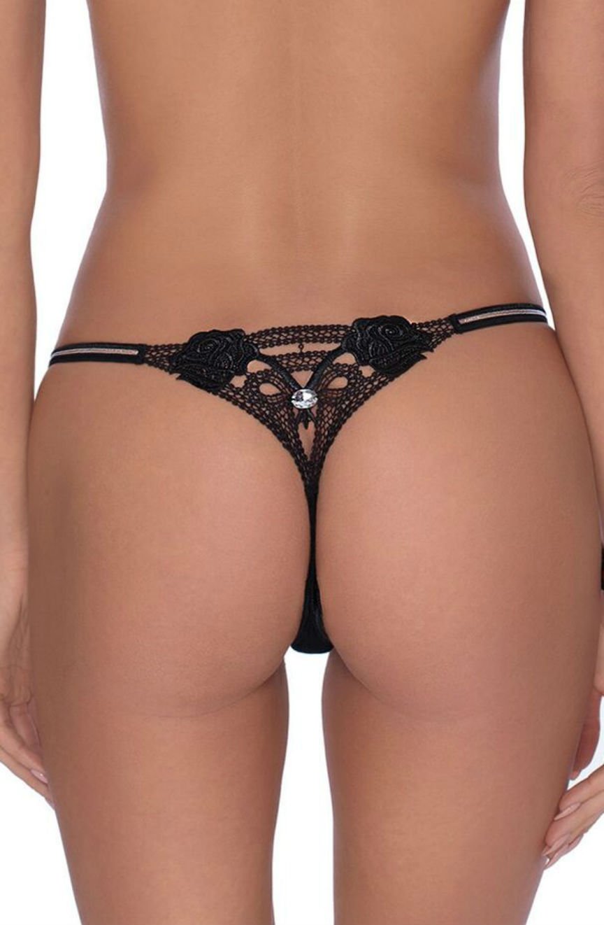 Roza Lea Thong Black-Katys Boutique