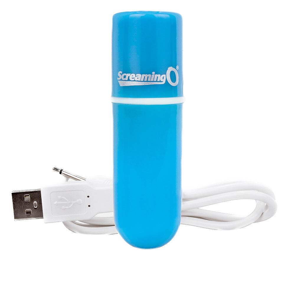 Screaming O Charged Vooom Rechargeable Bullet Blue-Katys Boutique