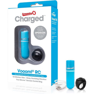 Screaming O Charged Vooom Remote Control Bullet Blue-Katys Boutique