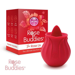 Skins Rose Buddies The Rose Flix Clitoral Massager Red-Katys Boutique