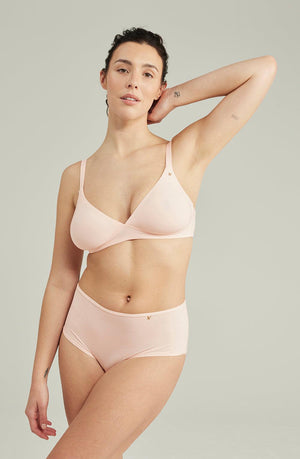 The Second Skin Stretch Easy Does It Bralette Blush Pink-Katys Boutique