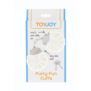 ToyJoy Furry Fun Wrist Cuffs White-Katys Boutique