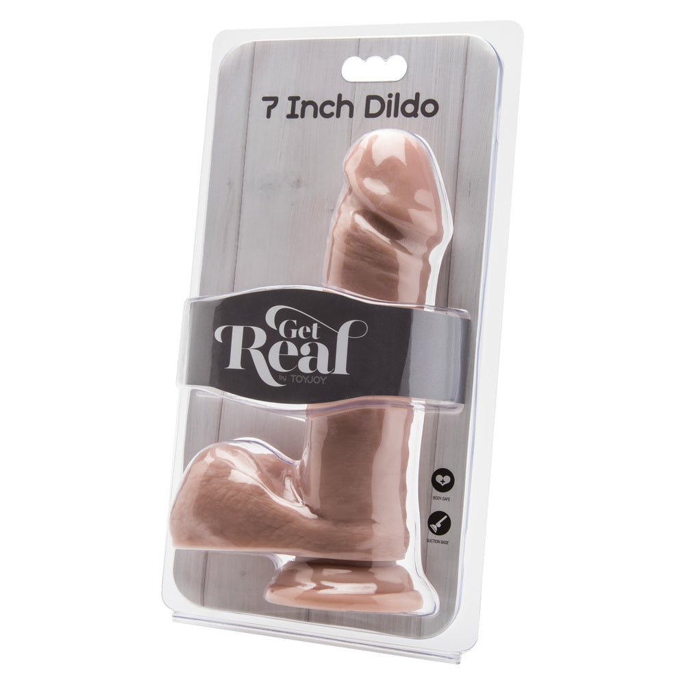 ToyJoy Get Real 7 Inch Dong With Balls Flesh Pink-Katys Boutique