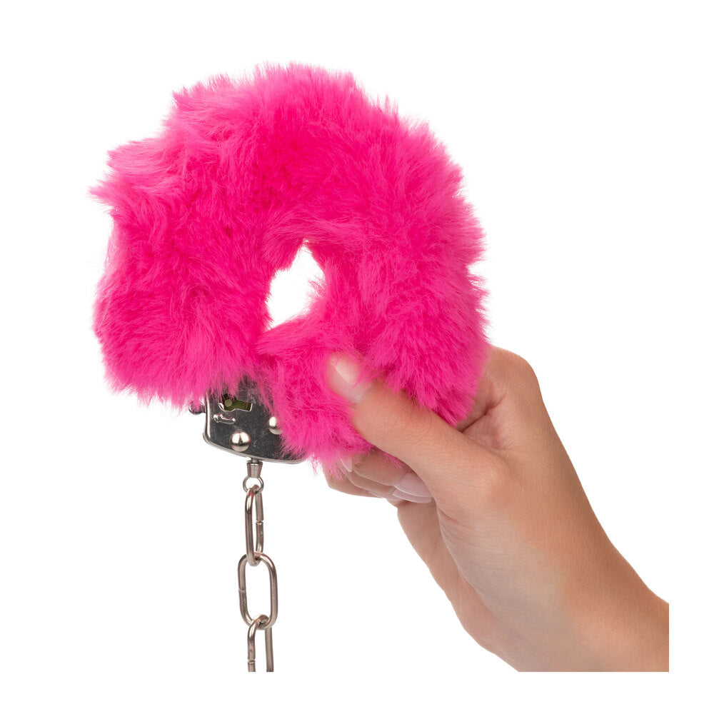 Ultra Fluffy Furry Cuffs Pink-Katys Boutique