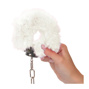 Ultra Fluffy Furry Cuffs White-Katys Boutique