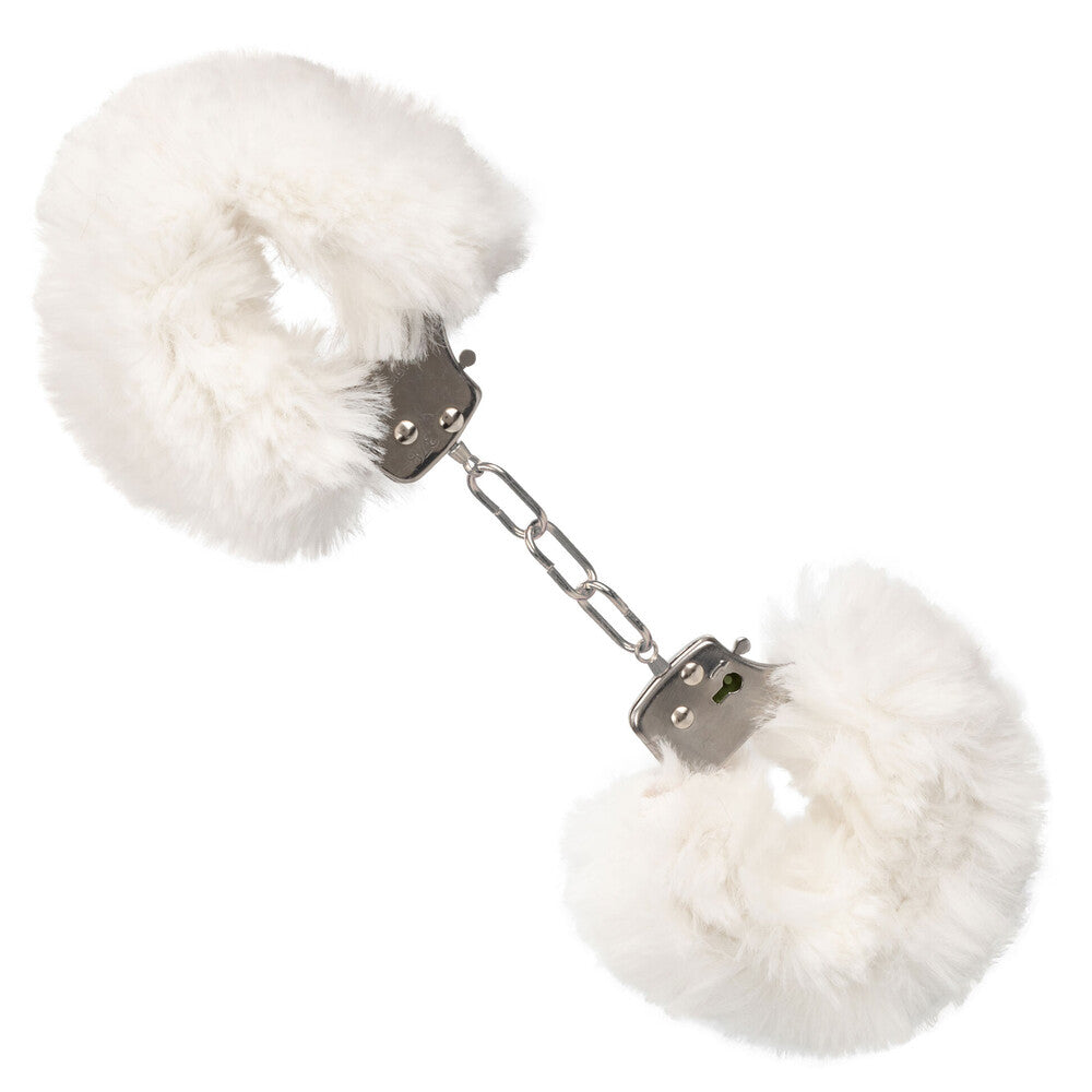 Ultra Fluffy Furry Cuffs White-Katys Boutique