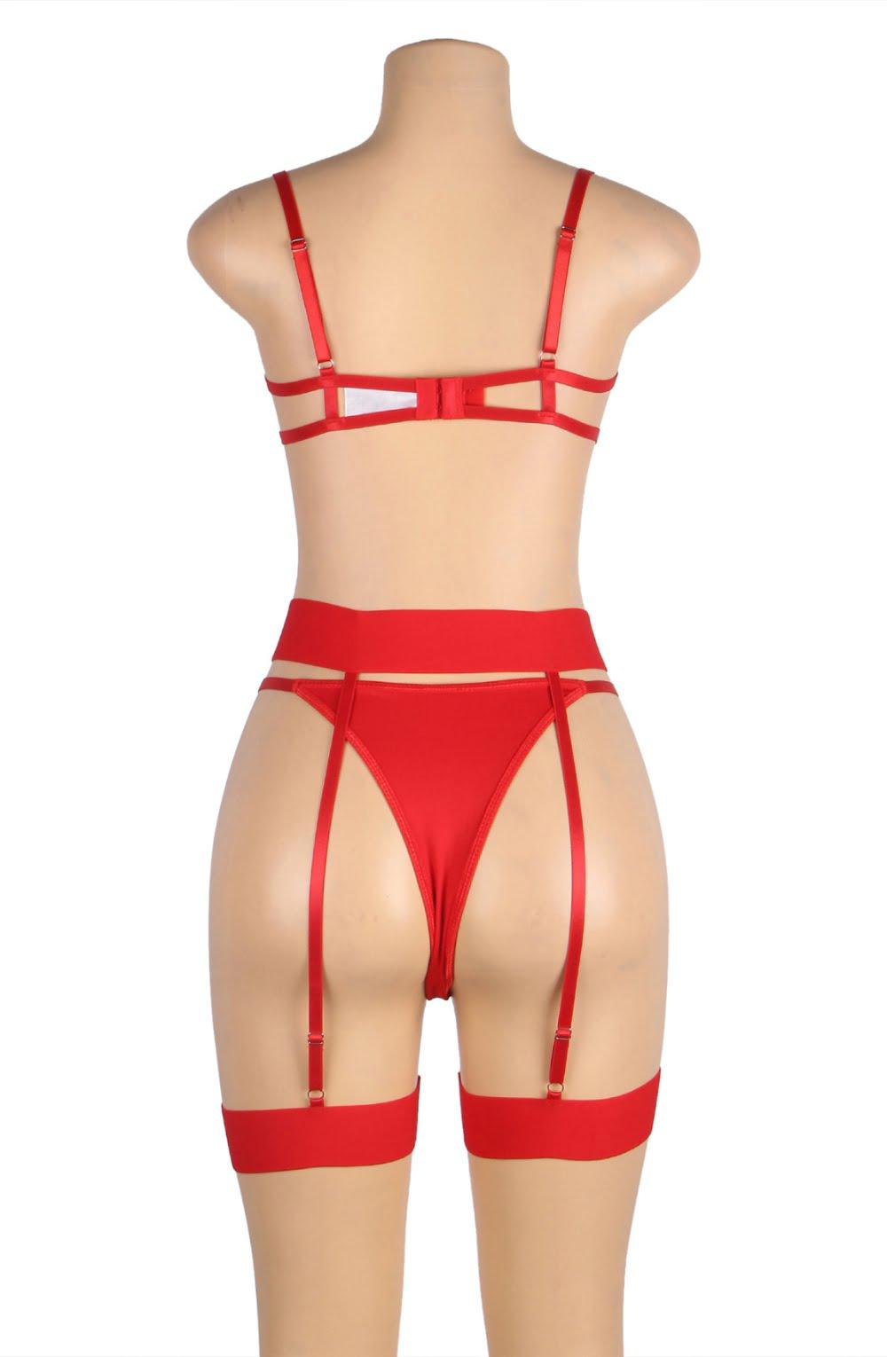 Yesx Yx845Q Red Bra Set-Katys Boutique