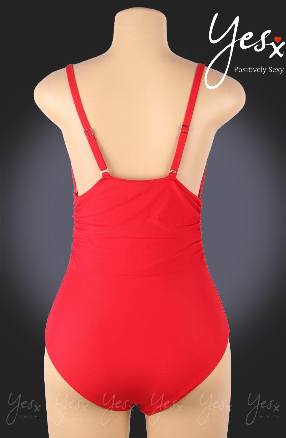 Yesx Yx967 One Piece Swimsuit Red-Katys Boutique