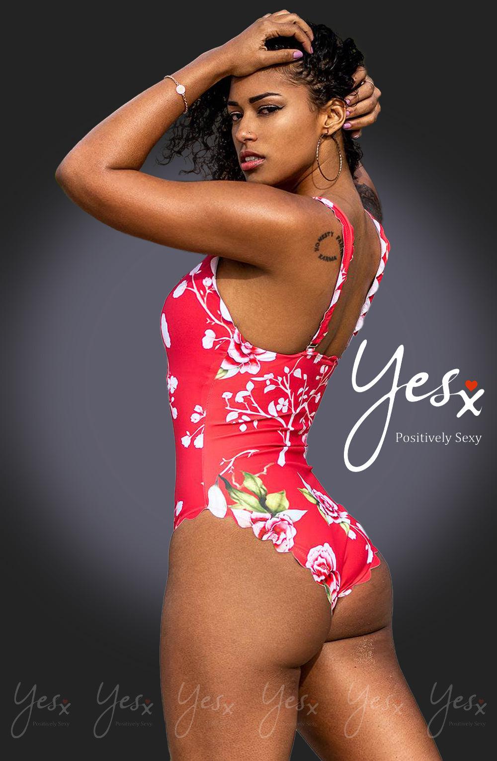 Yesx Yx978 One Piece Swimsuit Pink-Katys Boutique