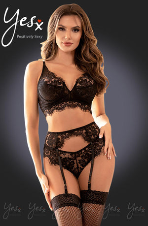 Yesx Yx987 Lingerie Set Black-Katys Boutique