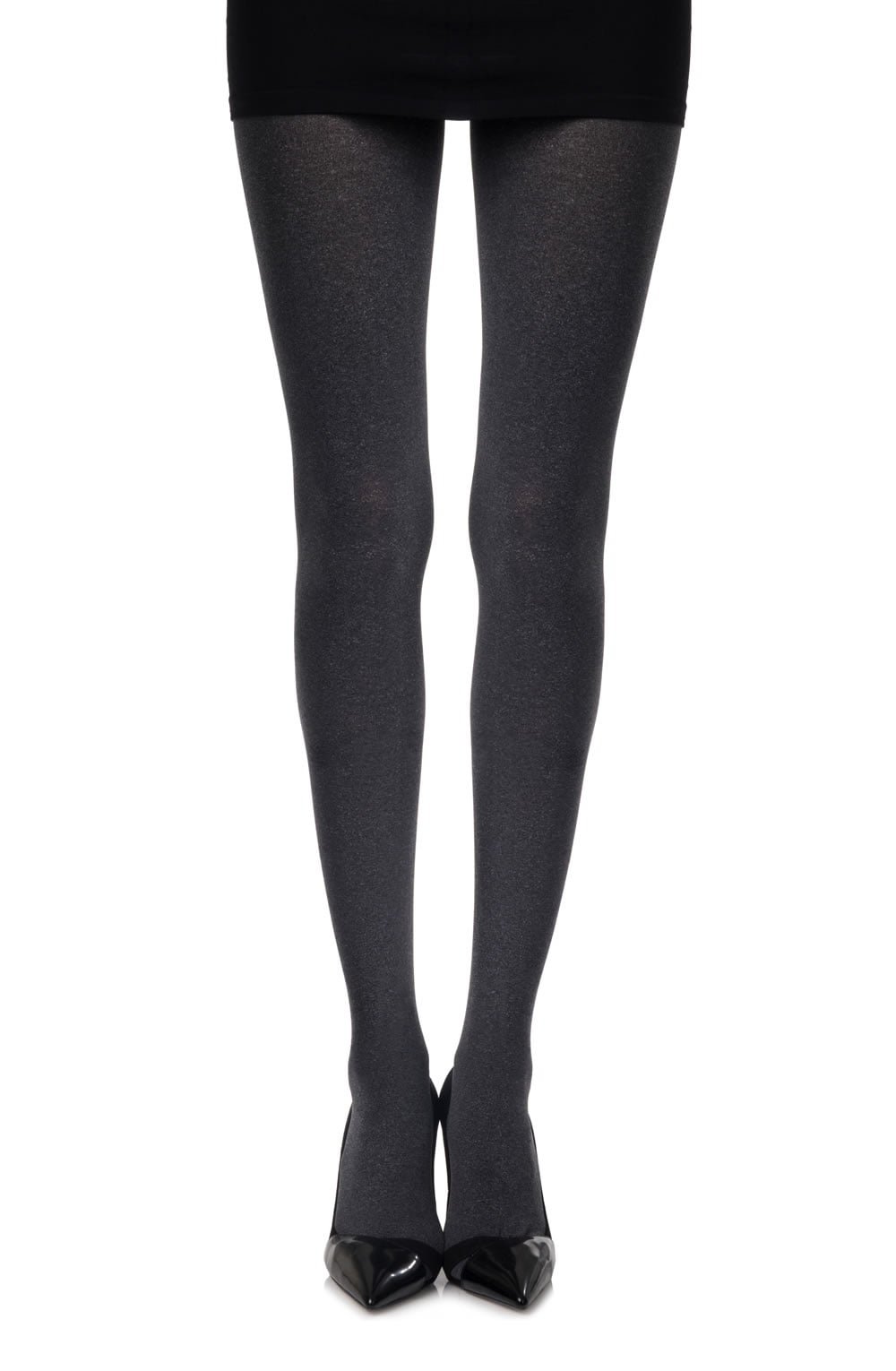 Zohara Heather Grey Opaque Tights-Katys Boutique